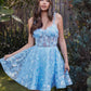 Juliet JT917A Dress Embroidered Lace with Corset Bodice Cocktail Dress