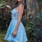 Juliet JT917A Dress Embroidered Lace with Corset Bodice Cocktail Dress