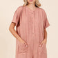 Mittoshop Button Detail Short Sleeve Wide Leg Jumpsuit - Farnelli