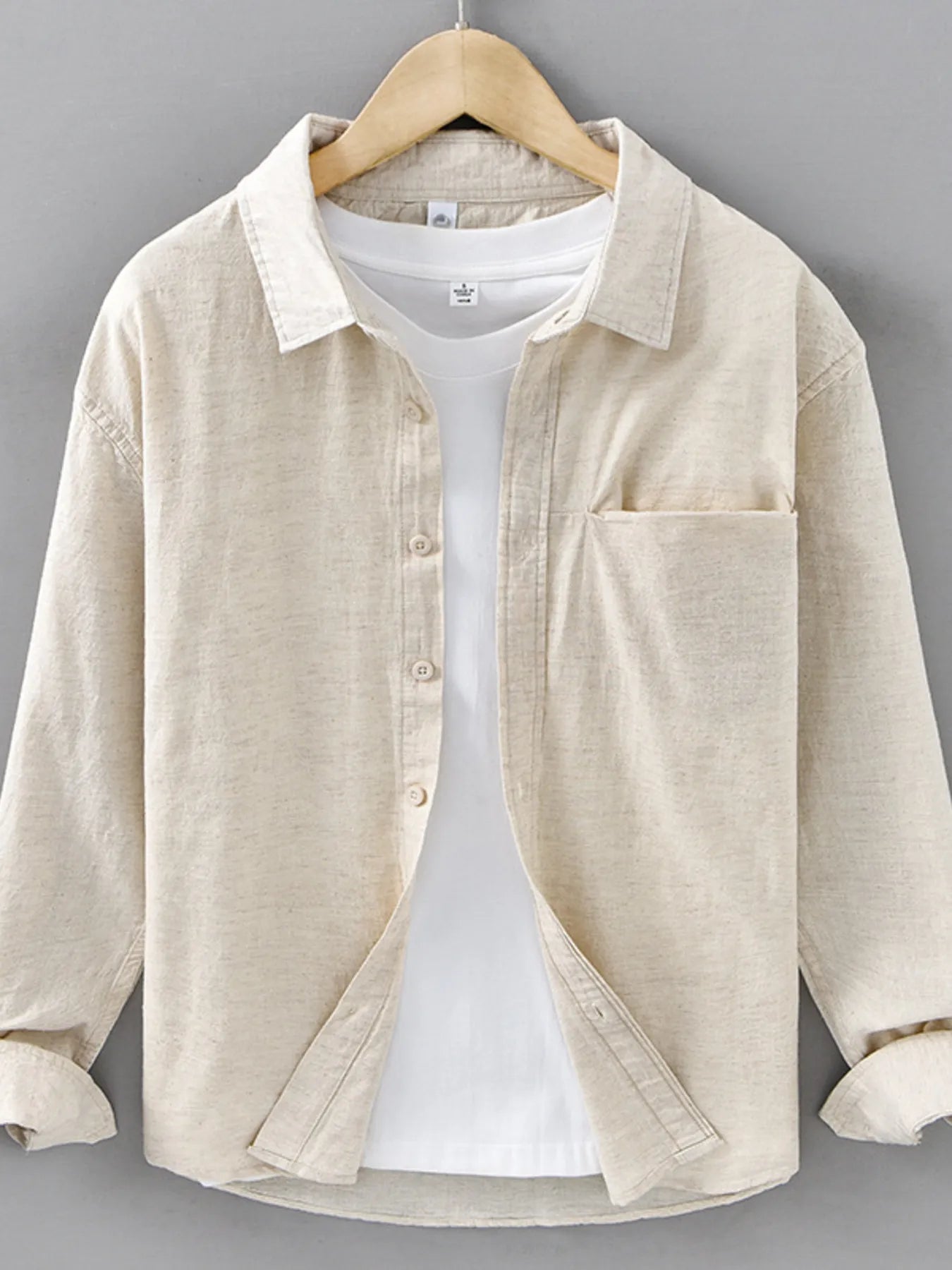 Men's Plus Size Button Up Long Sleeve Shirt - Farnelli