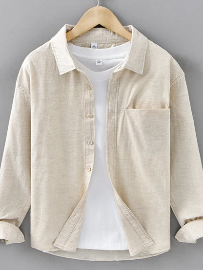 Men's Plus Size Button Up Long Sleeve Shirt - Farnelli