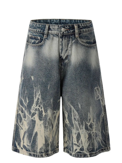 Men's Acid Wash Denim Shorts - Farnelli