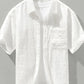 Men's Plus Size Textured Short Sleeve Casual Shirt - Farnelli