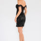 Juliet JT919L Dress Fitted Off Shoulder Sequin Sweetheart Bodice