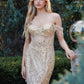 Juliet JT919L Dress Fitted Off Shoulder Sequin Sweetheart Bodice
