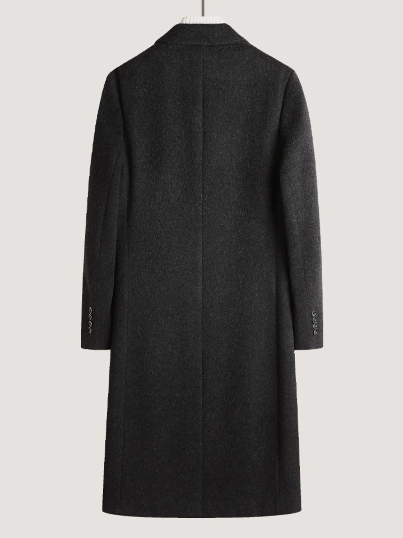 Men's Plus Size Double-Breasted Wool Overcoat - Farnelli