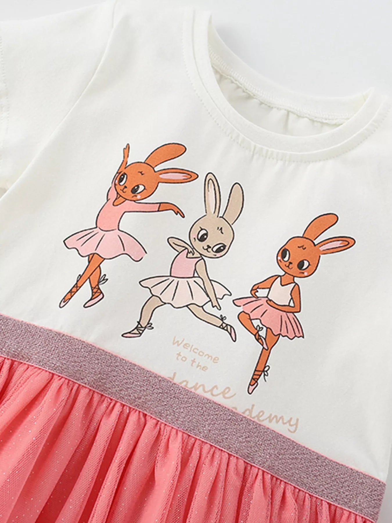 Children's Bunny Graphic Tulle Dress - Farnelli