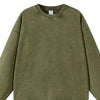 Men's Round Neck Long Sleeve Sweatshirt - Military Green