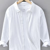 Men's Plus Size Button Up Long Sleeve Shirt - White