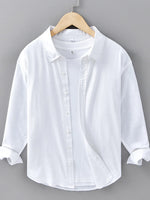 Men's Plus Size Button Up Long Sleeve Shirt - Farnelli