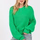 SAGE + FIG Round Neck Drop Shoulder Sweater - Farnelli
