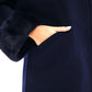 Genuine Mink Fur Virgin Wool Coat