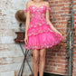 Juliet JT920K Dress Short Tulle Sequin A-Line Cocktail Dress