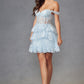 Juliet JT920K Dress Short Tulle Sequin A-Line Cocktail Dress