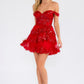 Juliet JT920K Dress Short Tulle Sequin A-Line Cocktail Dress