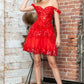 Juliet JT920K Dress Short Tulle Sequin A-Line Cocktail Dress