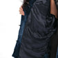 Calabria Genuine Astrakhan Silver Fox Trim Coat