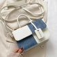 Two-Tone PU Leather Crossbody Bag - Farnelli