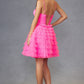 Juliet JT921H Dress Strapless Tulle Ruffles Cocktail Gown