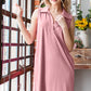 Heimish Full Size Ribbed Johnny Collar Sleeveless Dress - Farnelli