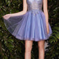 Cinderella Divine 9239 Short Poofy Layered A-Line Gown Tulle Skirt