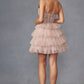 Juliet JT923S Dress Leaf Lace Corset with Ruffle Tulle Skirt