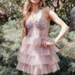 Juliet JT923S Dress Leaf Lace Corset with Ruffle Tulle Skirt