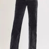 RISEN Tummy Control Mid Rise Straight Leg Corduroy Pants - MIDNIGHT