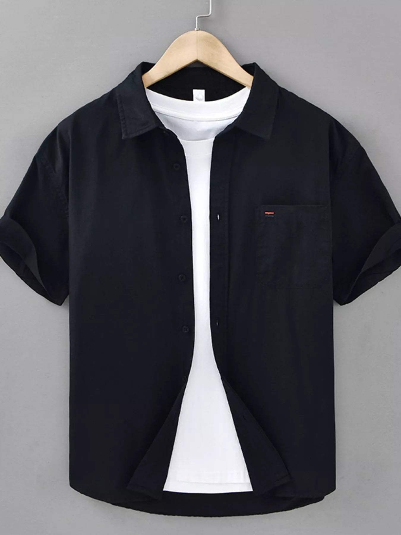 Men's Plus Size Plaid Button Up Short Sleeve Shirt - Farnelli