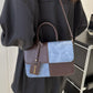 Two-Tone PU Leather Crossbody Bag - Farnelli