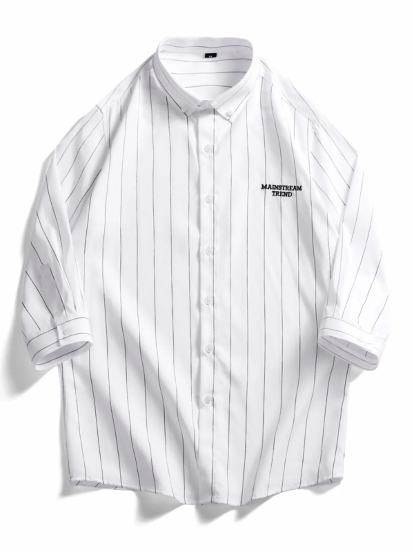 Men's Plus Size Striped Button-Down Casual Shirt - Farnelli
