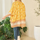 Davi & Dani Floral Printed Short Sleeve Loose Fit Kimono Cover Up - Farnelli