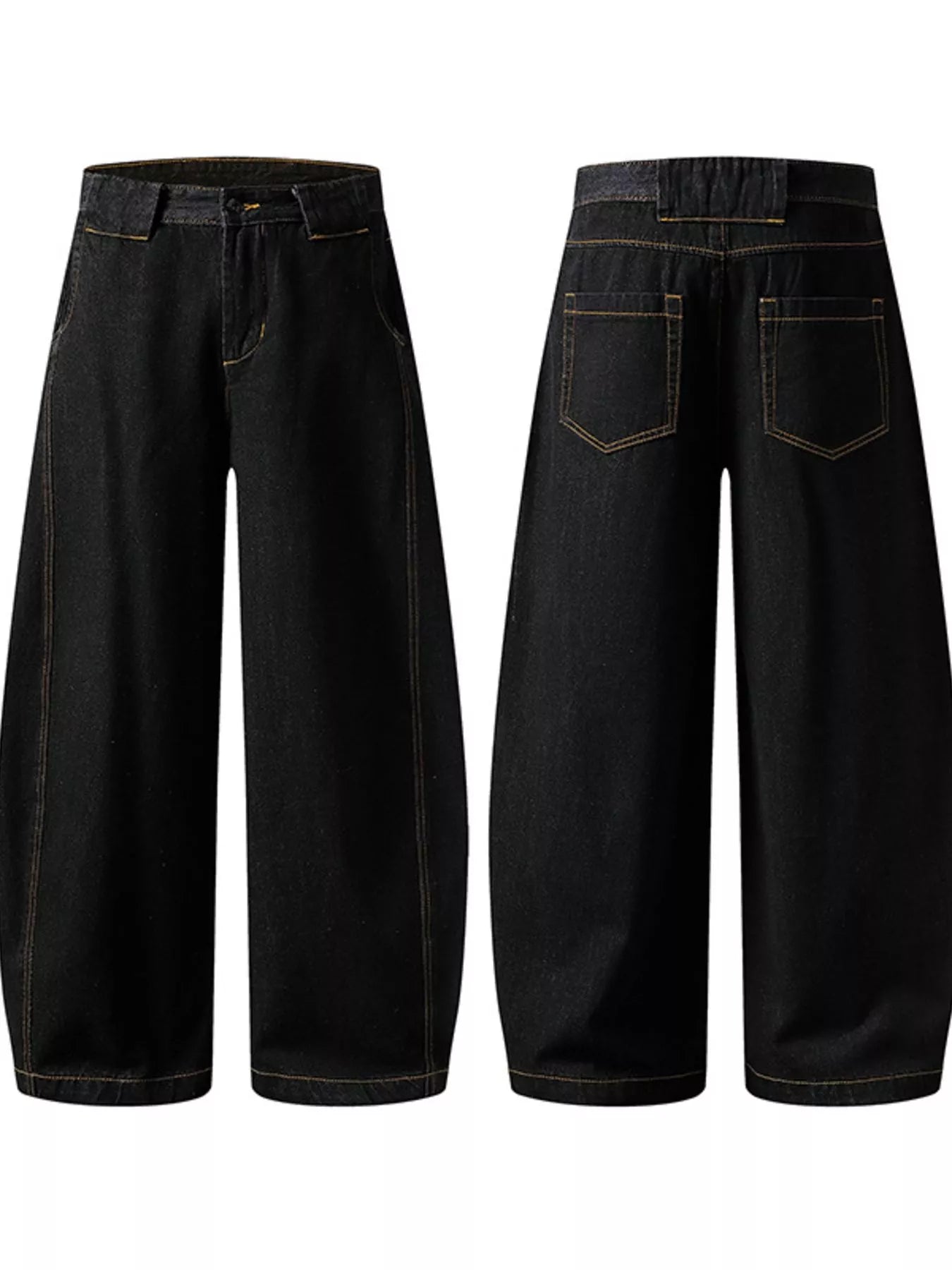 Men's Washed Wide Leg Jeans - Farnelli