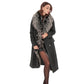 Genuine Silver Fox Cashmere Blend Coat