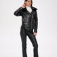 Genuine Mink Fur Embossed Leather Jacket