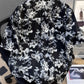 Men's Plus Size Printed Button Up Short Sleeve Shirt - Farnelli
