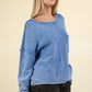 VERY J Mineral Washed Exposed Seam Sweater - Farnelli