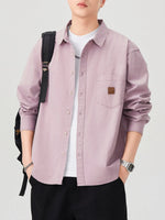 Men's Plus Size Button Up Long Sleeve Shirt - Farnelli