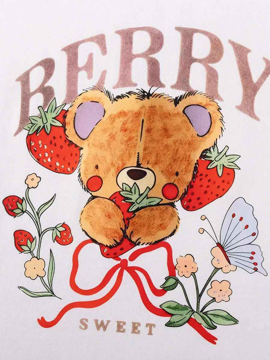 Children's Bear Graphic T-Shirt & Shorts Set - Farnelli