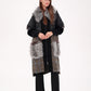 Saga®Furs silver fox wool cashmere coat by Alaska® Outerwear Company, showcasing its luxurious textured design