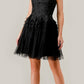 Ladivine 9310 Short A-Line Tiered Tulle Scoop Neckline Cocktail Dress