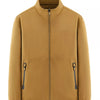Men's Plus Size Casual Stand Collar Zip-Up Lightweight Jacket - Caramel