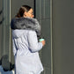 Genuine Silver Fox Fur Trim Rabbit Fur Insulated Parka