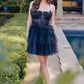 Juliet JT935K Dress Corset Top Tulle Ruffle Cocktail Skirt