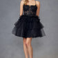 Juliet JT935K Dress Corset Top Tulle Ruffle Cocktail Skirt