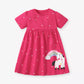 Children's Unicorn Rainbow Round Neck Casual Dress - Farnelli