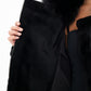 Sienna Genuine Lamb Leather Polar Fox Fur Trim Jacket in Umber