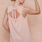 BiBi Popcorn Waffle Open Back Top with Tied Ribbon - Farnelli