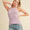 Aemi + Co Grecian Neck Ribbed Tank - Lilac