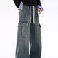 Men's Plus Size Wide-Leg Cargo Jeans - Farnelli